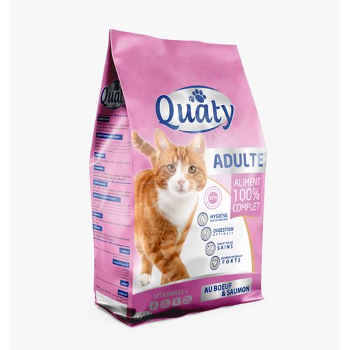 délicieuses croquettes pour chats saines et riches en vitamines Quaty