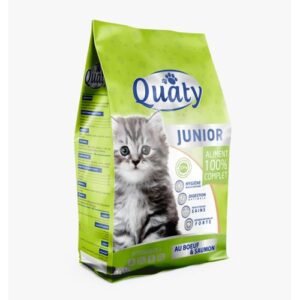 Quaty croquettes au boeuf et saumon pour chats junior