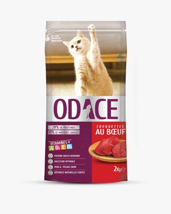 ODACE : Croquettes bœuf chats adultes
