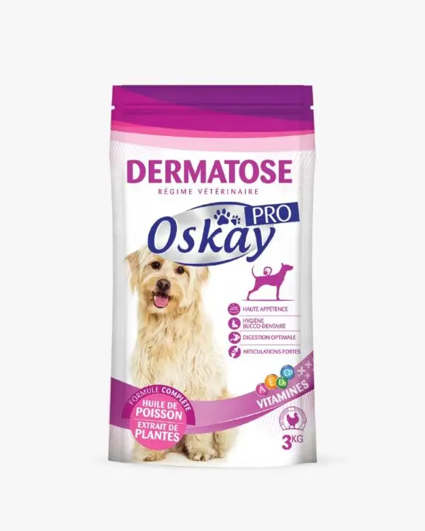 Oskay pro croquettes au volaille pour chiens dermatose